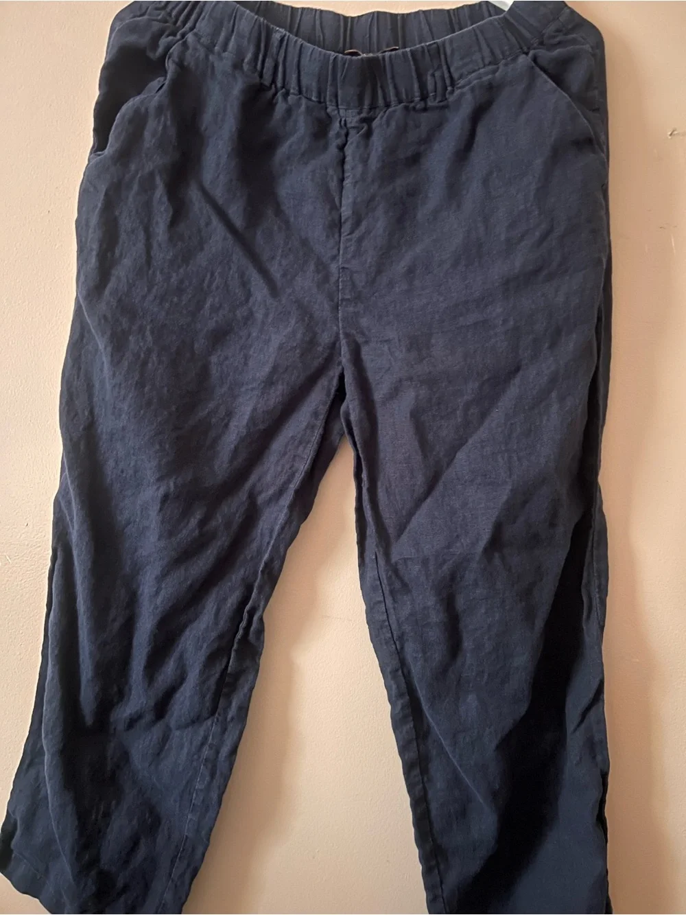 Quince Relaxed Navy Linen Pants nordic scandi euro flax nomad the label L’agence